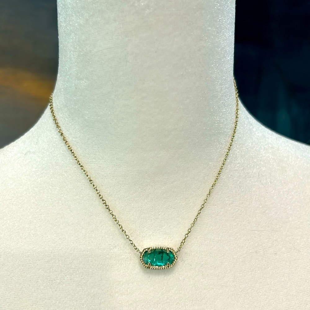Kendra Scott Elisa Gold Pendant Necklace in London Blue